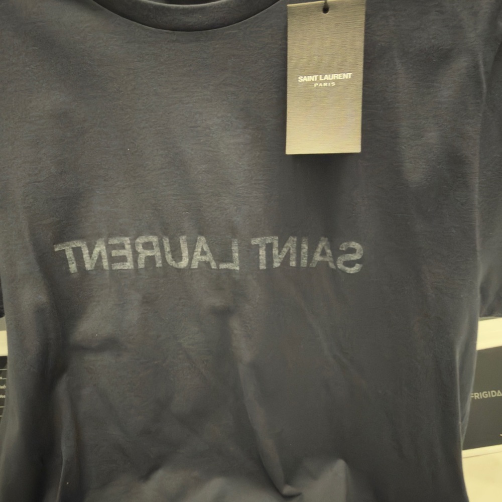 Saint Laurent Dark Gray Short Sleeve Tee
